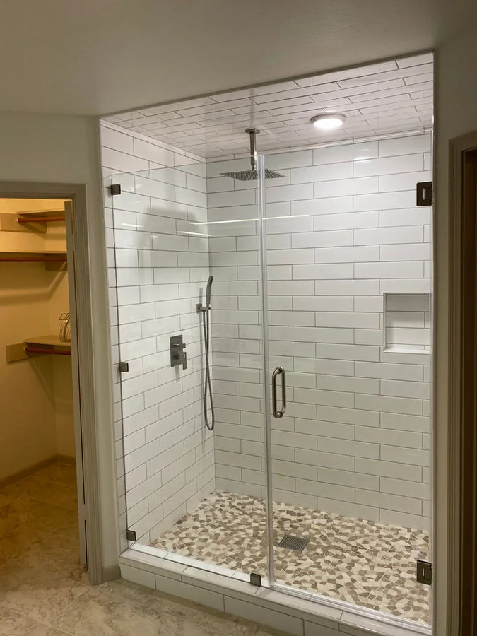 Glass shower and tile bathroom remodeling work